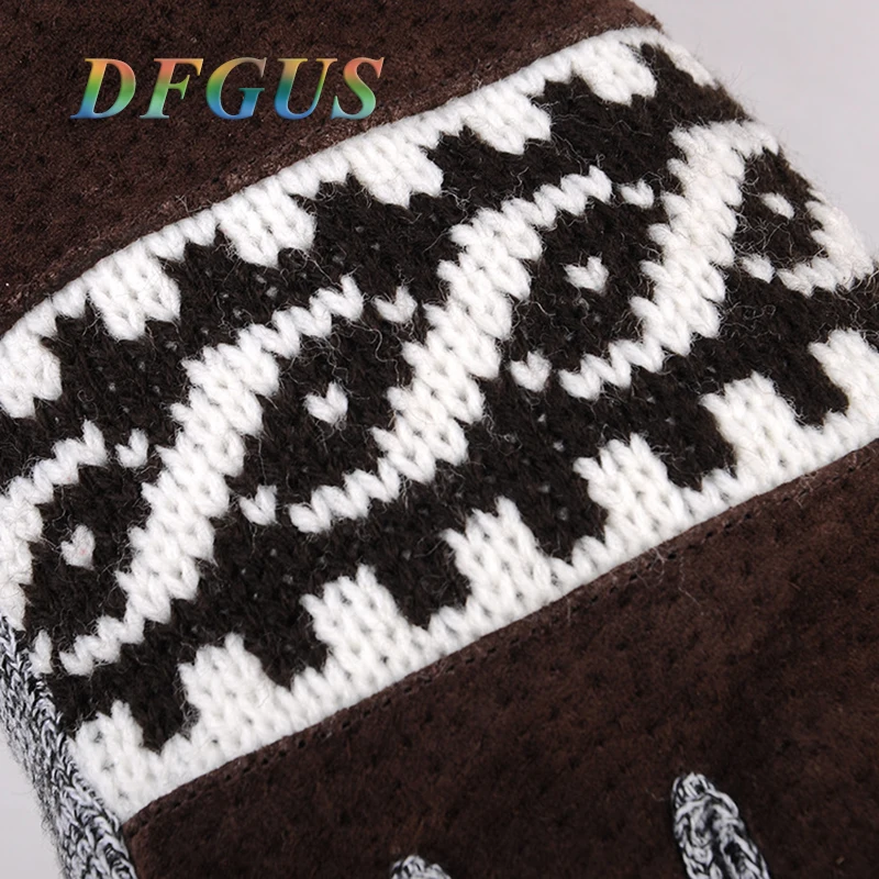 Brand Genuine Leather Gloves Winter Guantes Touch Screen Warm Sheepskin Men for Women | Аксессуары для одежды