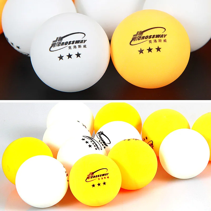 Мячи CROSSWAY 6 шт./коркор. пинг-понг белые оранжевые Профессиональные Бесшовные 3