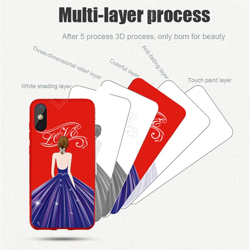 Силиконовый чехол для телефона Fundas iPhone X мягкий блеск красивая девушка крышка