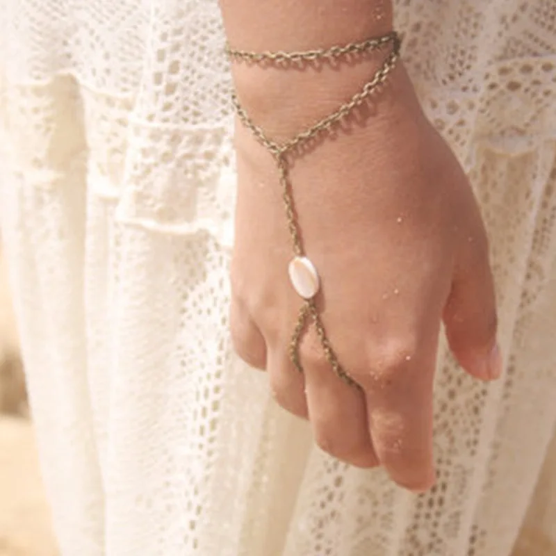 Новый браслет из сплава с двойной цепью корицы снег ведомая цепь для женщин леди