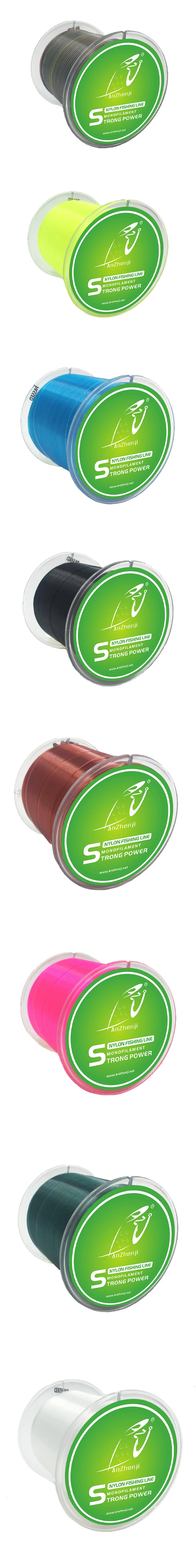 ANZHENJI 500 м супер прочная нейлоновая леска 6-35LB материал для ловли карпа