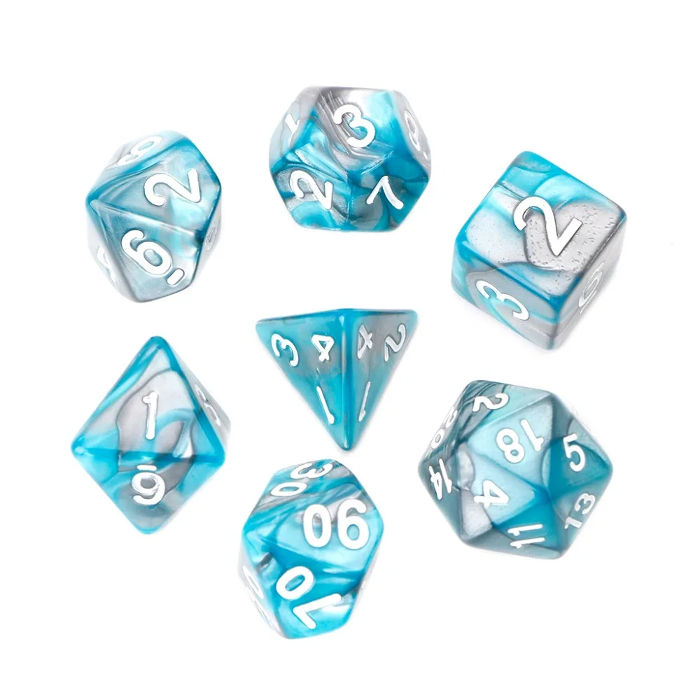 7 шт./компл. акриловые многогранные кости для настольных игр TRPG Dungeons And Dragons|Кубики|