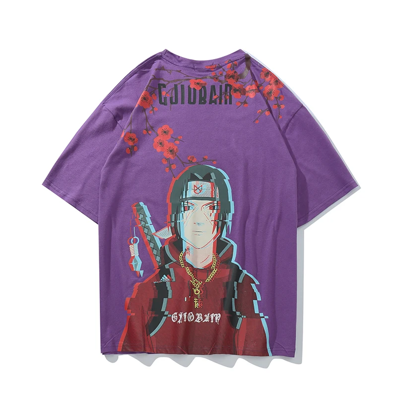 Рубашка с коротким рукавом и мультяшным принтом для мужчин женщин Модный