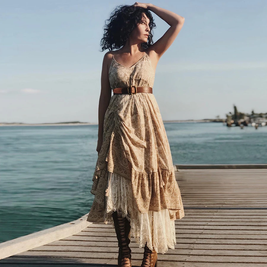 TEELYNN платье без рукавов на бретелях для женщин Lioness roused 2019 вискоза цветочный принт