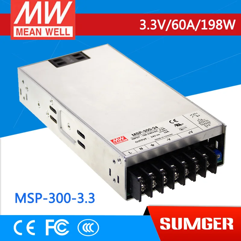 Предложения означает хорошо оригинальный msp-300-3.3 3.3 В 60a Meanwell msp-300 198 Вт один Выход