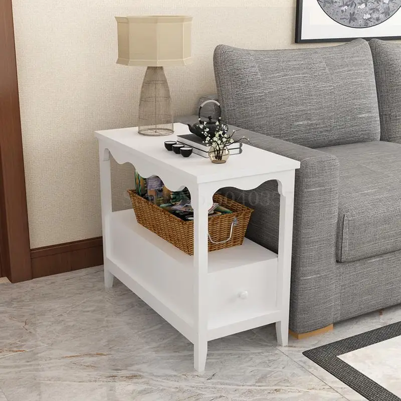 Твердый деревянный диван шкаф боковой шкаф угловой шкаф сторона угловая гостиная комната хранения шкафчик Журнальный Столик Прикроватный угловой стол - Цвет: 90cm