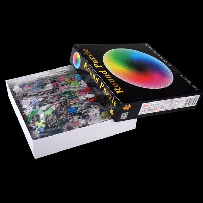 1000 шт./компл. Лидер продаж красочные Радуга Круглый Геометрические фотопуzzle