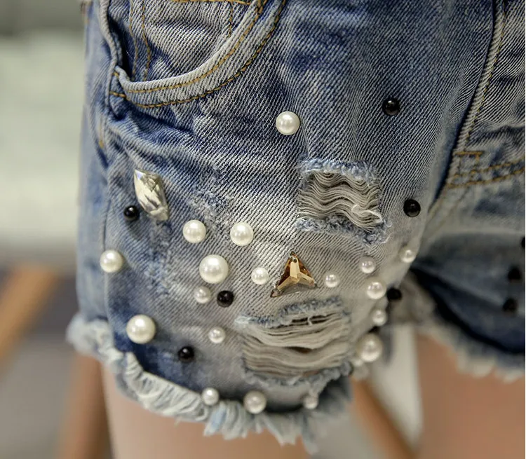 New Baby Girls Denim Shorts Fashion Pearl Hole Jeans pants Soft Summer Children Jean Hot Kids Clothing Gifts | Детская одежда и