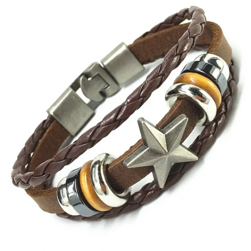 2016 панк Винтажный Череп Скелет пятиконечная звезда крест очаровательные манжеты