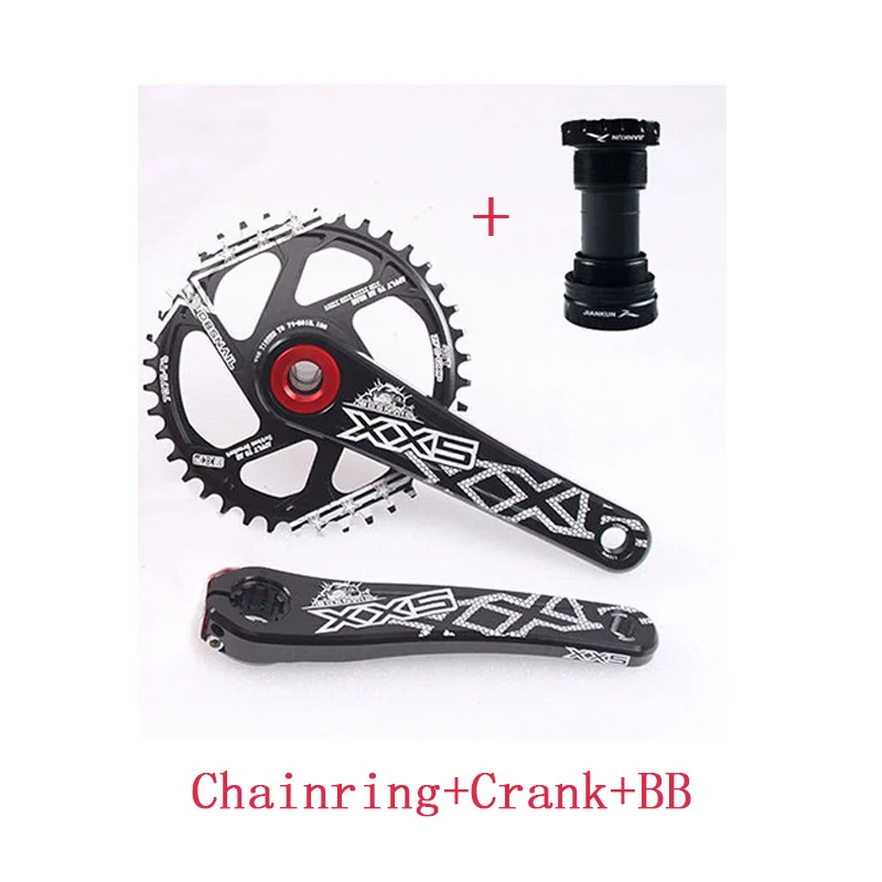 Crank-38TBlack-BB MTB велосипед GXP шатун 7075-T6 кривошипная цепь 34T 36T 38T 40T 170 мм для Sram GXP XX1 X9 XO X01 - Цвет: Crank-38TBlack-BB