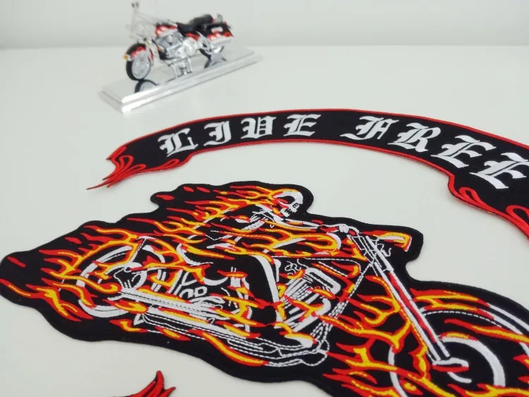 Таможня микс вышитые сделанные утюжки на патчи Мотоцикл Байкер жилет для одежды