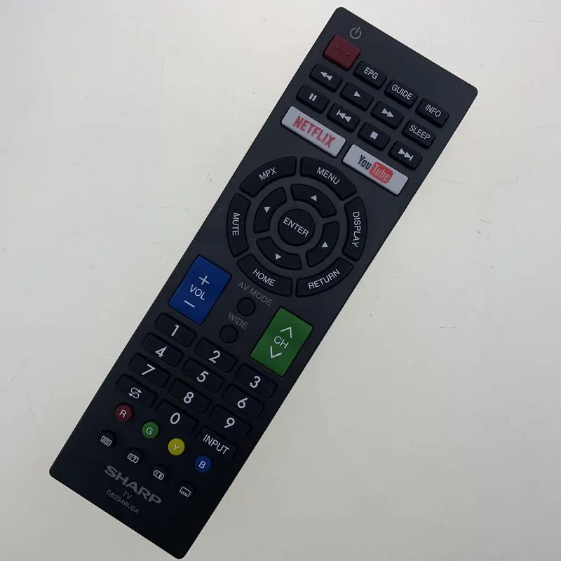 Для подлинного оригинального da SHARP LCD CONTROLE REMOTO TV NETFLIX YouTube RRMCGB234WJSA GB234WJSA|Пульты ДУ| |