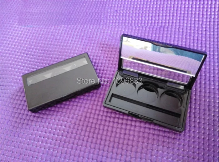 Футляр для теней век с зеркалом футляр окошком компактный косметический 3