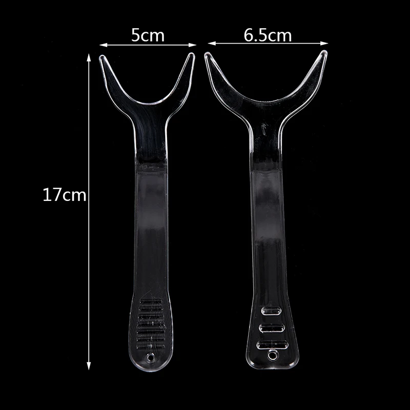 

6pcs Transparent T-Shape Dental Single/Double-headed Intraoral Cheek Lip Retractor Orthodontic Lip Cheek Retractor Mouth Openers
