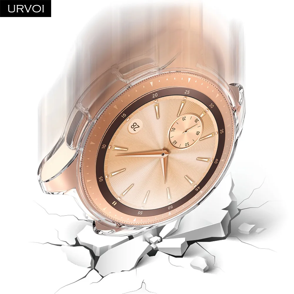 Чехол URVOI для Galaxy watch Active/42 мм/46 мм ТПУ протектор цветная рамка тонкий чехол