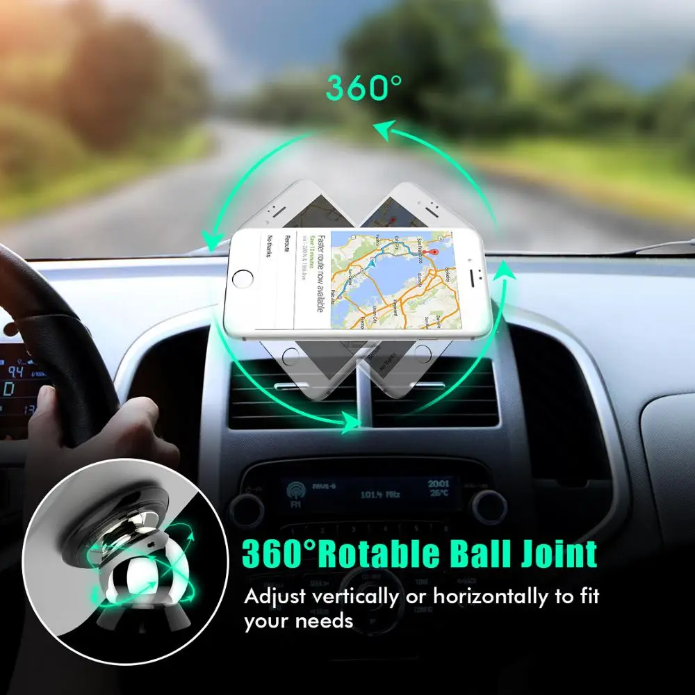 Mpow магнитный автомобильный держатель для телефона на магните Универсальный 360