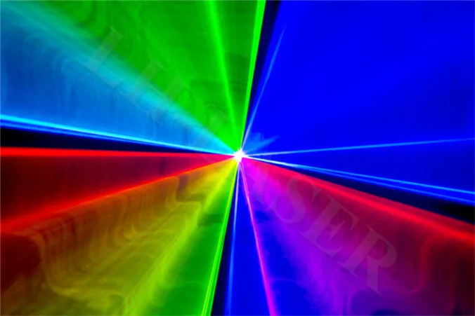 Профессиональный DJ лазер 3000 МВт RGB Полноцветный лазерный луч|Эффект освещения
