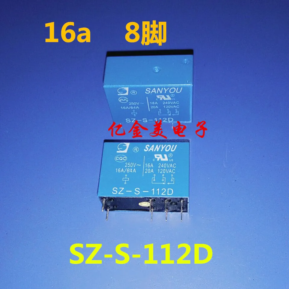 Новый SZ S 112D 12В 8 контактный 16А реле постоянного тока|16a relay|the relayrelay 12vdc |