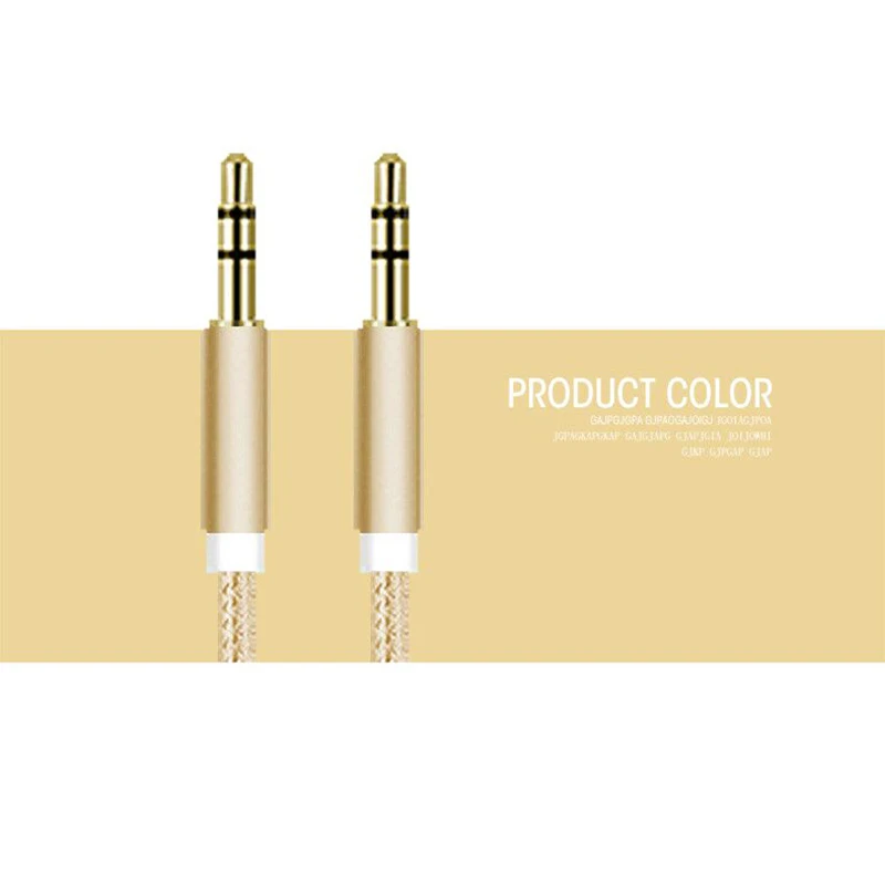 Плетеный Нейлон 3.5 мм аудио кабель между мужчинами наушников splitter джек