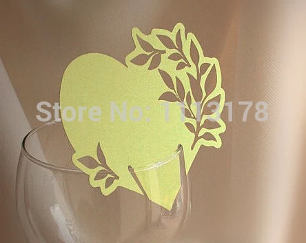 Маркер для стола Винные бокалы карточки с именем сердца дата