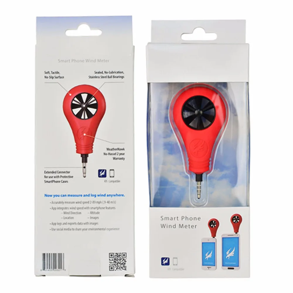 Карманный анемометр 2 89mph Range Wind Meter смартфон Airflow Weather speed iOS iPhone iPad с сумкой|ipad