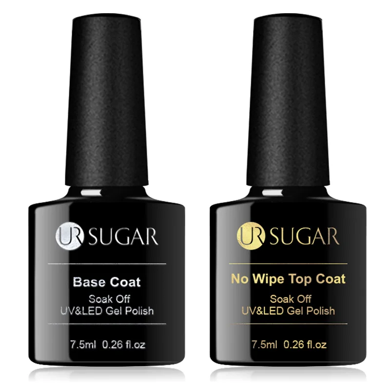 2pc base top UR SUGAR 2 шт./компл. гель лак для ногтей Гибридный лак es набор для полировки ногтей Полупостоянный летний цвет отмачиваемый Гель-лак - Цвет: 2pc base top