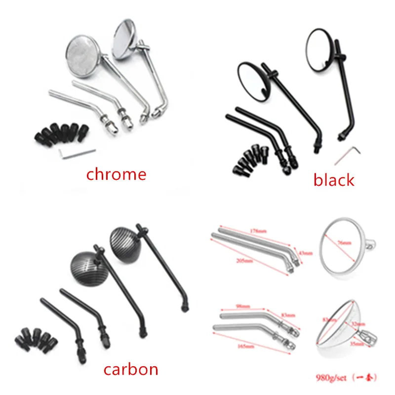 Универсальное мотоциклетное Ретро Зеркало заднего вида 8 мм 10 для Harley Dyna Electra Glide