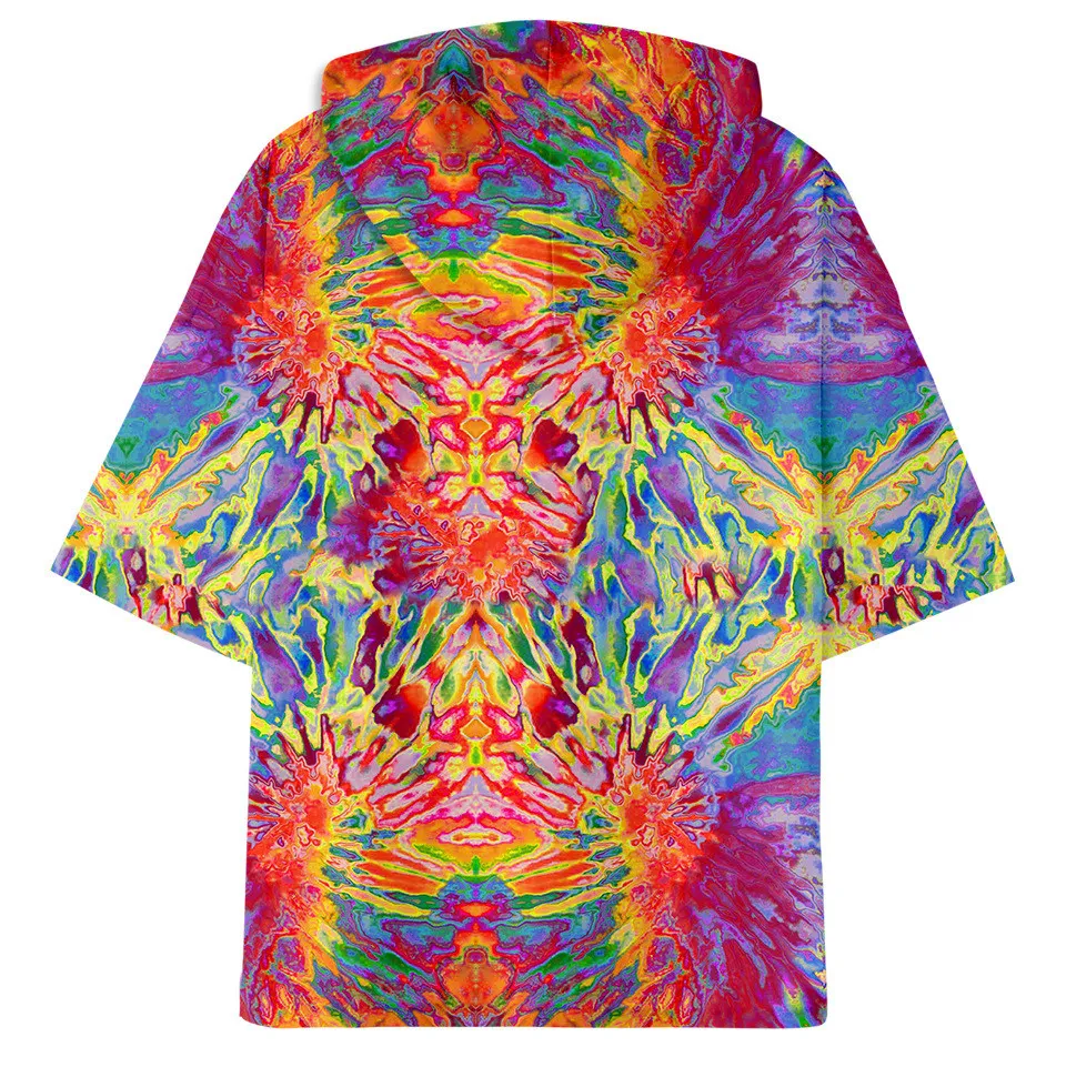 3D Tie Dye Flashbacks Толстовка Футболка мужская женская цветная психоделическая Футболка модная Harajuku фирменная футболка одежда