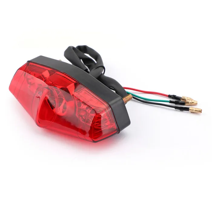 Red Artudatech из АБС-пластика для мотоцикла светодиодный красный 12V Стоп бег задний светильник лампа универсальный двигатель аксессуары - Цвет: Red