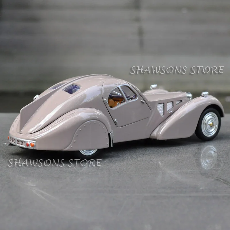 1:28 литая металлическая винтажная модель автомобиля Bugatti Type 57SC Atlantic игрушка со