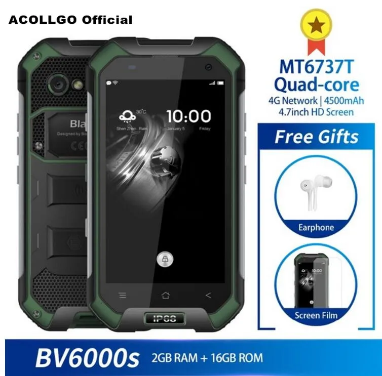 BLACKVIEW BV6000S 4 7 &quotHD IP68 водонепроницаемый мобильный телефон 4G mt6737t четыре ядра 2 ГБ 16