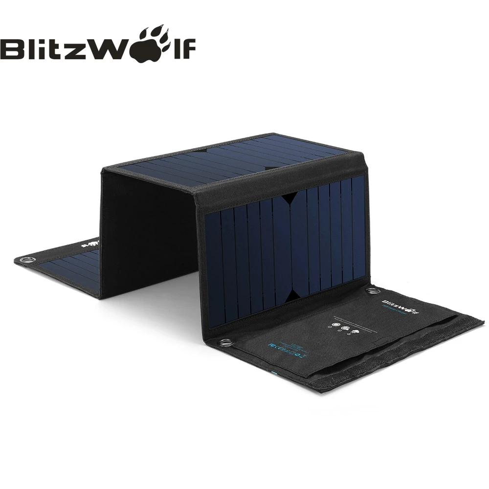 BlitzWolf 28 Вт солнечный power Bank солнечная панель портативное зарядное устройство