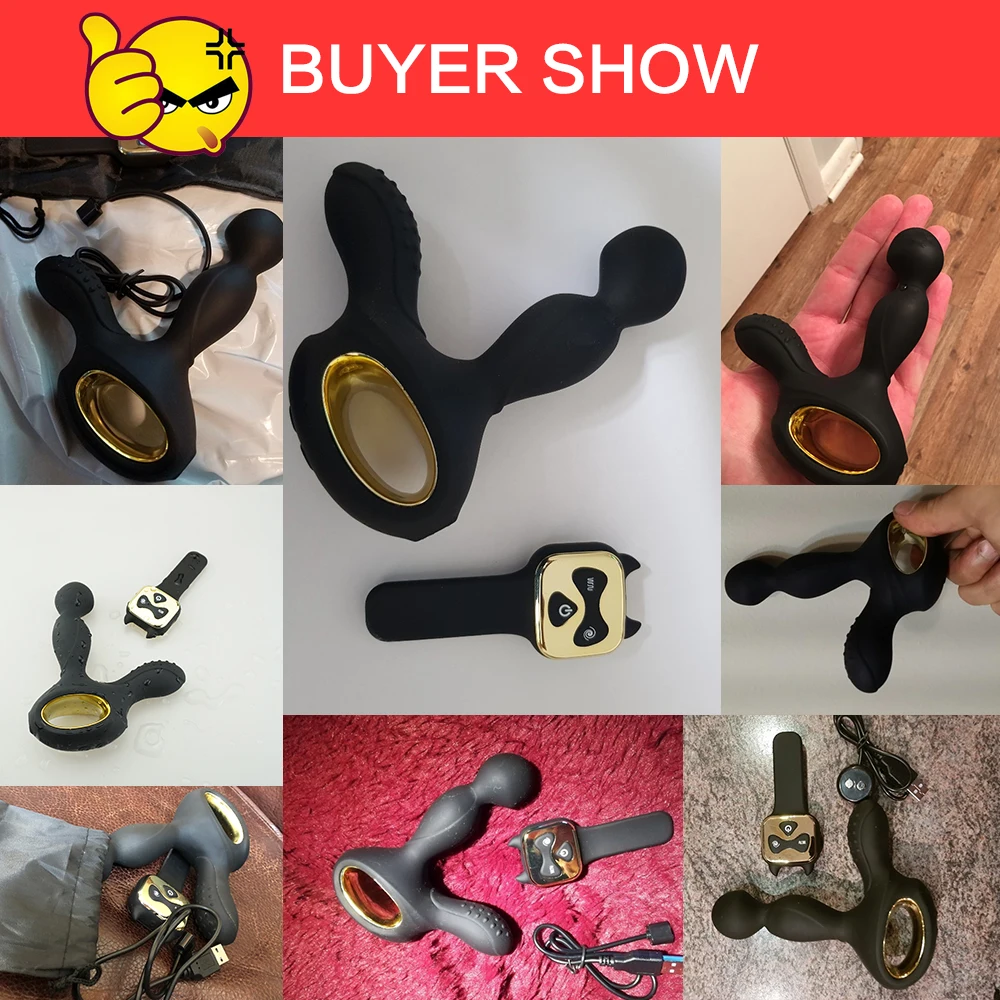 Подогрев массажа простаты Анальная пробка 3 режима вращающийся 10 режимов