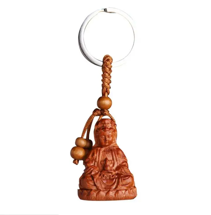Китайский персиковый резной цветок лотоса нефритовый флакон Guan Yin Kwan-yin Bodhisattva
