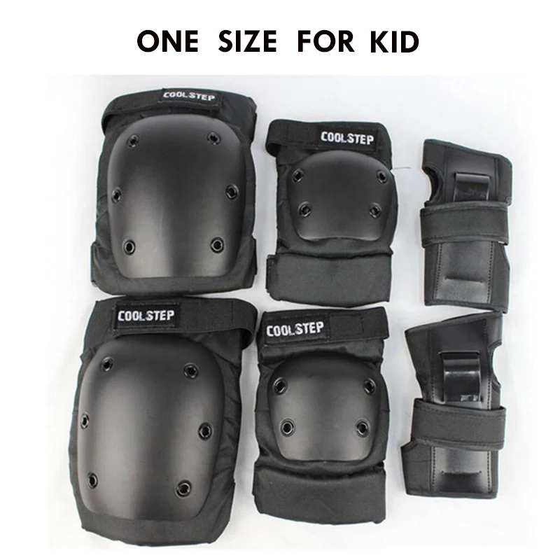 FOR KID Крутой шаг 6 шт. сверхмощный колено локоть руки защитный коврик Поддержка наколенник скейтборд катание Спортивная безопасность снаряжение для мужчин/женщин - Цвет: FOR KID