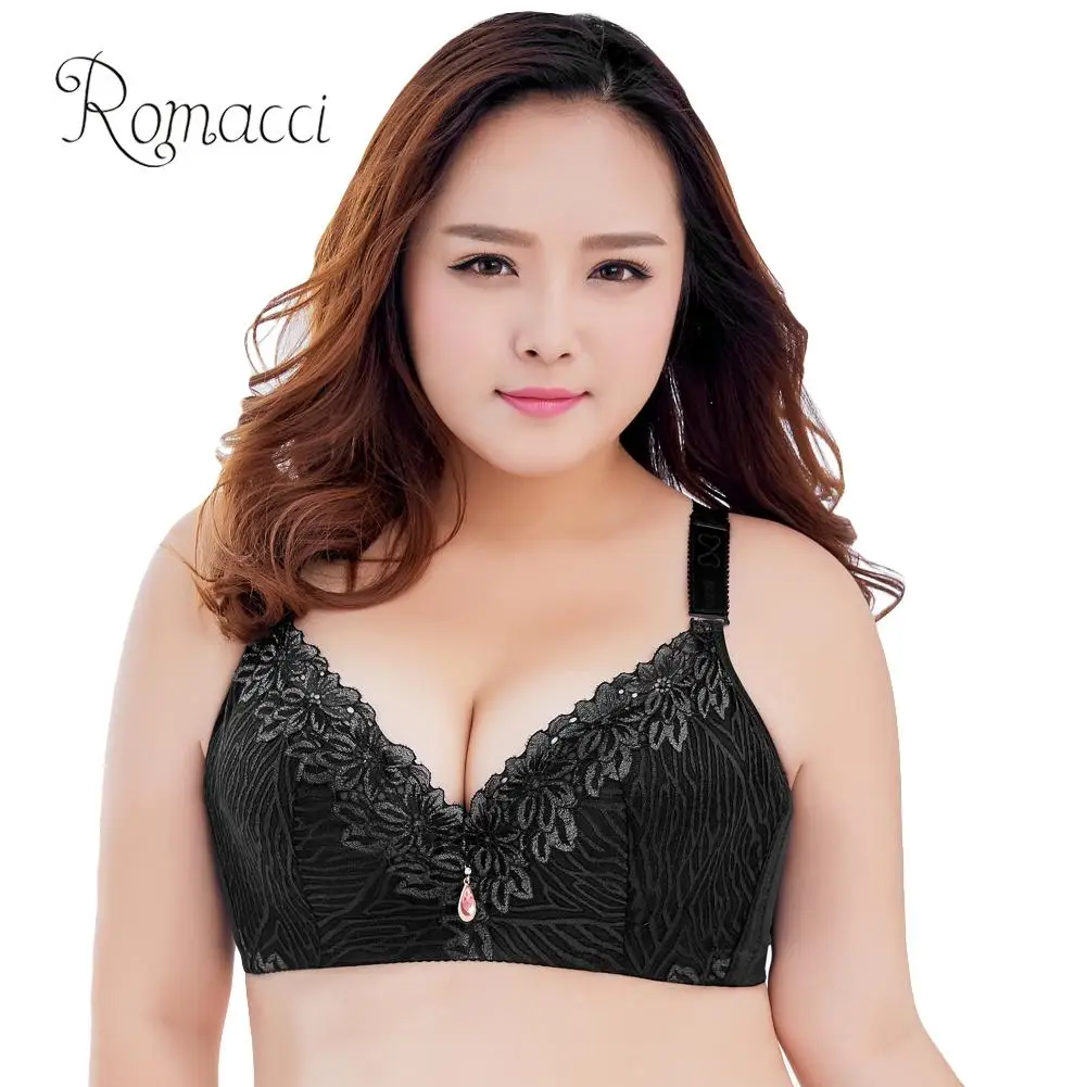 Romacci сексуальный женский бюстгальтер большого размера с чашечкой 3/4 кружевной