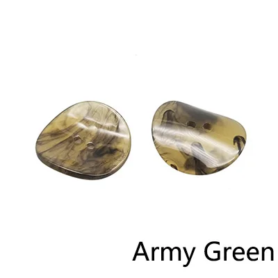 Army Green Meetee 10 шт./20 шт. 30 мм акриловые смолы кнопка 2 отверстия круглые пуговицы DIY Декор пальто с пряжками Костюм Швейные аксессуары CN037 - Цвет: Army Green