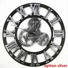 Европа продает 3D высокое качество ручной работы Винтаж страна Art Большой Шестерни деревянная декорация настенные часы висит в Гостиная 16 дюйм (ов)