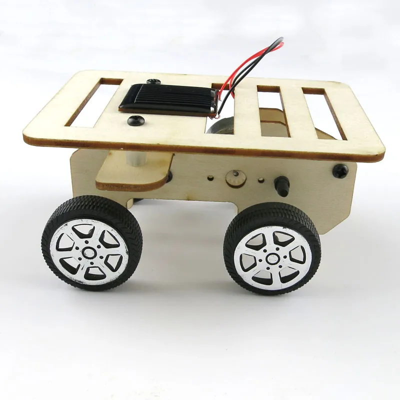 DIY мини деревянная модель автомобиля комплект ручной работы на солнечной энергии