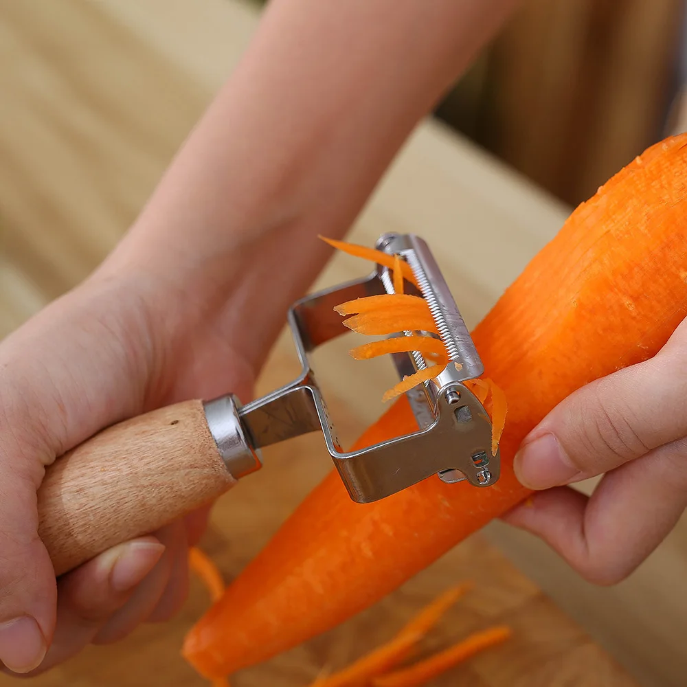 

Multi-function Double-head Planing Wire Peeler Stainless Steel Fruit Vegetable Peeler Slicer Kitchen Tools