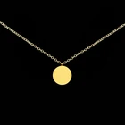 Ожерелье с подвеской-монеткой, колье дружбы золотистого цвета с кольцом-чокером Lucky, Подарочная бижутерия для женщин