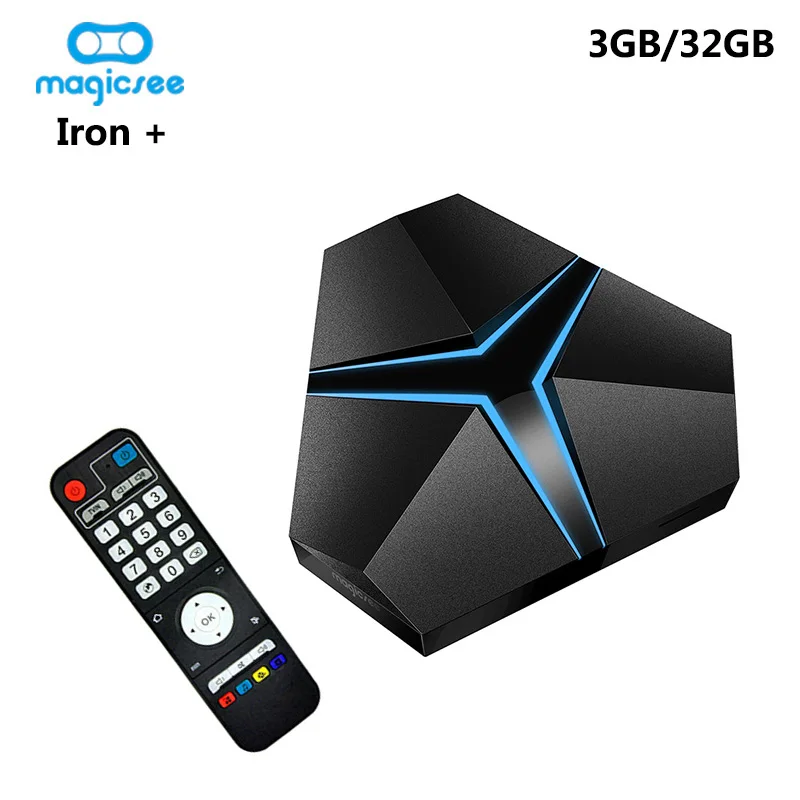 Magicsee Железный+ Amlogic S912 Восьмиядерный 3 ГБ 32 ГБ Android 7,1 tv Box 2,4G/5,8G Wifi OTA Bluetooth 4,1 4K HD Смарт медиаплеер