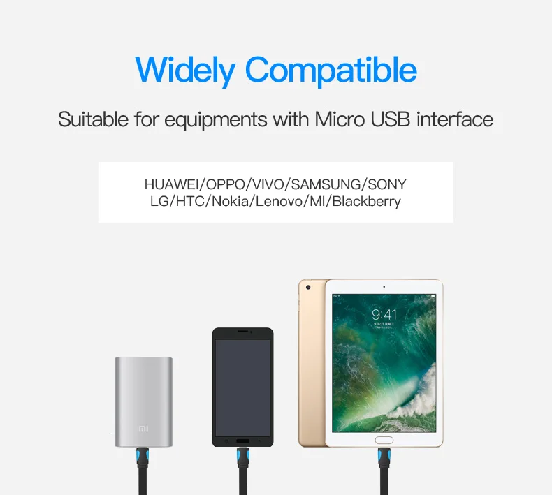 Vention Micro USB кабель для samsung usb кабель для зарядки супер скорость 1,5 м 1 м USB кабель для синхронизации данных для XIaomi huawei Android кабель