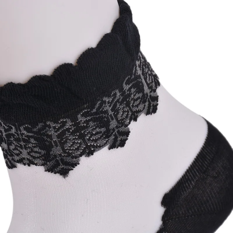 NIBESSER/кружевные носки до щиколотки с рюшами пикантные кружевные женские