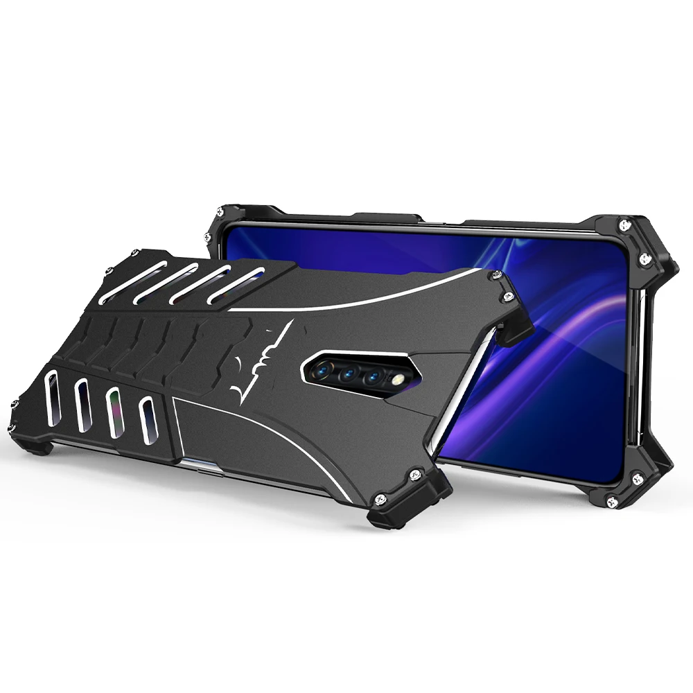 R-JUST ЧЕХОЛ ДЛЯ VIVO X27 IQOO BATMAN Luxury Doom Heavy Duty Armor металлические алюминиевые чехлы для