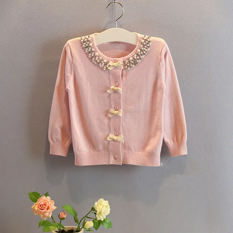 Новый 2016 детский свитер кардиган для девочки Модный девочек принцесса