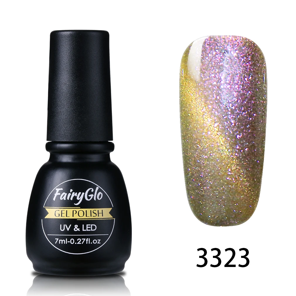 FairyGlo 7 мл Гель-лак «кошачий глаз» УФ светодиодный светильник гель для ногтей Хамелеон Блестящий магнитный гель лак для ногтей длинный последний гель лак гибридный - Цвет: 3323