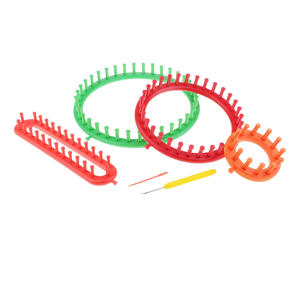 

4pcs/Set Round Oval Wool Knitting Loom Scarf Sweater Shawl DIY Knit Tools