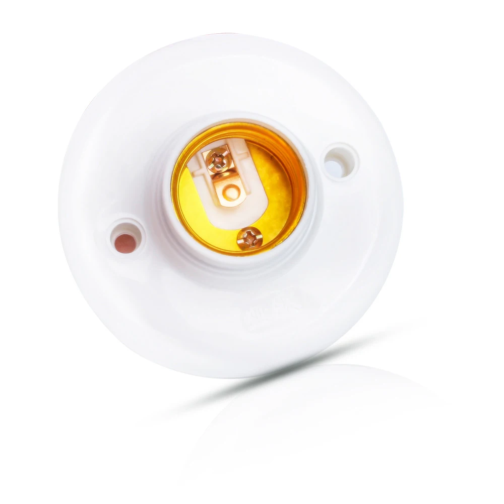 

10x white E27 screw lamp base bulb socket light holder for home