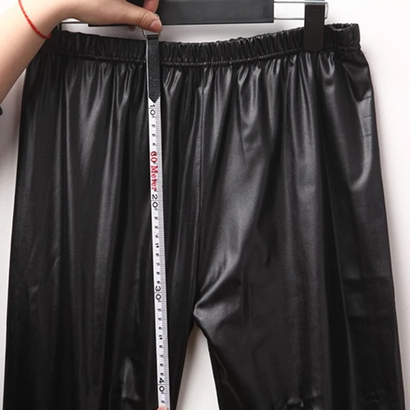 Женские леггинсы из ПУ кожи с высокой эластичной талией|Легинсы| |